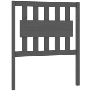 JINLEFU Bed Headboard Grey 80.5x4x100 cm Solid Wood Pine vidaXL JINLEFU Bed Headboard Grey 80.5x4x100 cm Solid Wood Pine vidaXL
