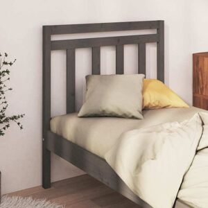 JINLEFU Bed Headboard Grey 95x4x100 cm Solid Wood Pine vidaXL JINLEFU Bed Headboard Grey 95x4x100 cm Solid Wood Pine vidaXL