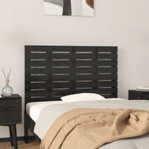 JINLEFU Wall Headboard Black 106x3x63 cm Solid Wood Pine vidaXL JINLEFU Wall Headboard Black 106x3x63 cm Solid Wood Pine vidaXL