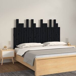 JINLEFU Wall Headboard Black 127.5x3x80 cm Solid Wood Pine vidaXL JINLEFU Wall Headboard Black 127.5x3x80 cm Solid Wood Pine vidaXL