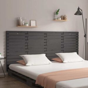 JINLEFU Wall Headboard Grey 166x3x91.5 cm Solid Wood Pine vidaXL JINLEFU Wall Headboard Grey 166x3x91.5 cm Solid Wood Pine vidaXL