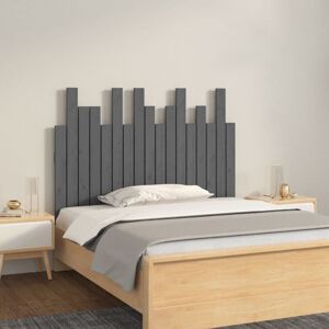 JINLEFU Wall Headboard Grey 108x3x80 cm Solid Wood Pine vidaXL JINLEFU Wall Headboard Grey 108x3x80 cm Solid Wood Pine vidaXL