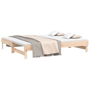 Pull-out Day Bed without Mattress 2x(80x200) cm Solid Wood Pine Vidaxl Pull-out Day Bed without Mattress 2x(80x200) cm Solid Wood Pine Vidaxl