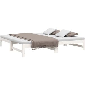 Pull-out Day Bed without Mattress White 2x(75x190) cm vidaXL Pull-out Day Bed without Mattress White 2x(75x190) cm vidaXL