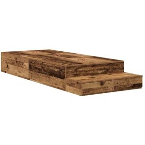 Storage Bed Frame Old wood 236.5 x 80 x 31.5 cm Engineered wood Vidaxl Storage Bed Frame Old wood 236.5 x 80 x 31.5 cm Engineered wood Vidaxl