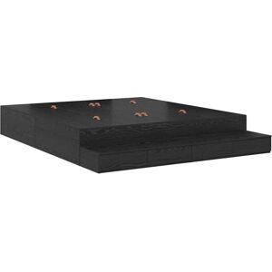 Storage Bed Frame with Drawer Black oak 236.5 x 180 x 31.5 cm Vidaxl Storage Bed Frame with Drawer Black oak 236.5 x 180 x 31.5 cm Vidaxl