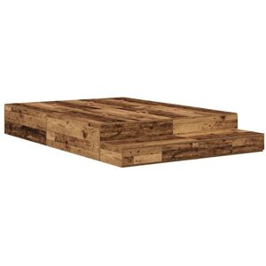 Storage Bed Frame with Drawer Old wood 236.5 x 150 x 31.5 cm Vidaxl Storage Bed Frame with Drawer Old wood 236.5 x 150 x 31.5 cm Vidaxl