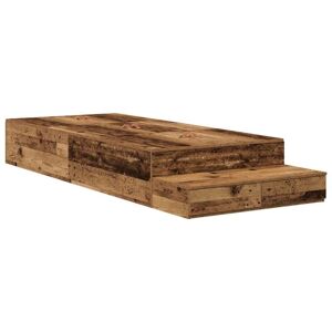 Storage Bed Frame with Drawer Old wood 236.5 x 100 x 31.5 cm Vidaxl Storage Bed Frame with Drawer Old wood 236.5 x 100 x 31.5 cm Vidaxl