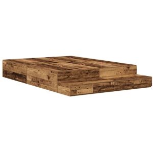 Storage Bed Frame with Drawer Old wood 226.5 x 135 x 31.5 cm Vidaxl Storage Bed Frame with Drawer Old wood 226.5 x 135 x 31.5 cm Vidaxl