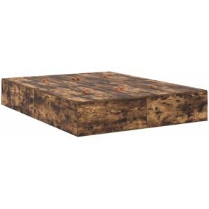 Storage Bed Frame with Drawer Smoked Oak 236.5 x 150 x 31.5 cm Vidaxl Storage Bed Frame with Drawer Smoked Oak 236.5 x 150 x 31.5 cm Vidaxl