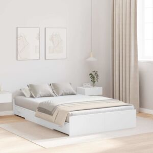Storage Bed Frame White 120 x 190 cm Engineered wood Vidaxl Storage Bed Frame White 120 x 190 cm Engineered wood Vidaxl
