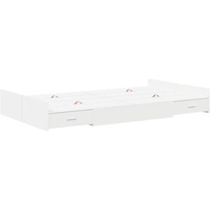 Storage Bed Frame White 120 x 200 cm Engineered wood Vidaxl Storage Bed Frame White 120 x 200 cm Engineered wood Vidaxl