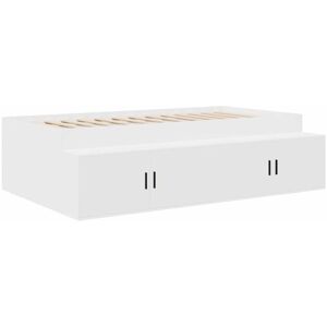Storage Bed Frame White 100 x 200 cm Engineered wood Vidaxl Storage Bed Frame White 100 x 200 cm Engineered wood Vidaxl