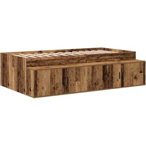 Storage Bed Frame Artisan oak 75 x 190 cm Engineered wood Vidaxl Storage Bed Frame Artisan oak 75 x 190 cm Engineered wood Vidaxl
