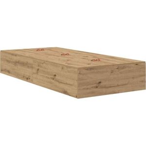 Bed Frame with Storage Artisan oak 80 x 200 cm Engineered wood vidaXL Bed Frame with Storage Artisan oak 80 x 200 cm Engineered wood vidaXL