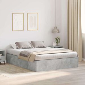 Bed Frame Concrete grey 200 x 160 x 31.5 cm Engineered wood Vidaxl Bed Frame Concrete grey 200 x 160 x 31.5 cm Engineered wood Vidaxl
