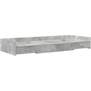 Storage Bed Frame Concrete Grey 80 x 200 cm Engineered wood vidaXL Storage Bed Frame Concrete Grey 80 x 200 cm Engineered wood vidaXL