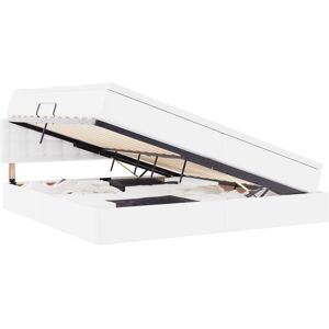 Storage Bed with Mattress Pure White 200 x 200 cm Faux Leather vidaXL Storage Bed with Mattress Pure White 200 x 200 cm Faux Leather vidaXL