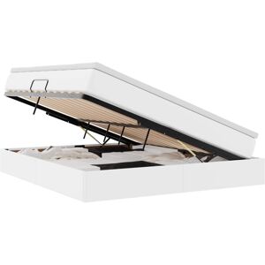 Storage Bed with Mattress White 180 x 200 cm Faux Leather vidaXL Storage Bed with Mattress White 180 x 200 cm Faux Leather vidaXL