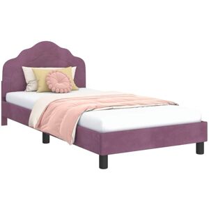 Children's Bed Frame with Headboard Purple 80 x 200 cm Velvet vidaXL Children's Bed Frame with Headboard Purple 80 x 200 cm Velvet vidaXL