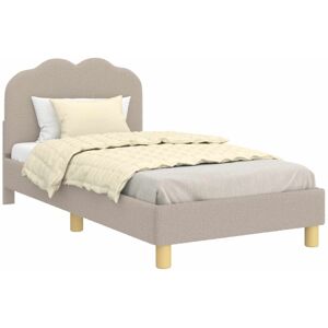 Children's Bed Frame with Headboard Light Grey 80 x 160 cm vidaXL Children's Bed Frame with Headboard Light Grey 80 x 160 cm vidaXL