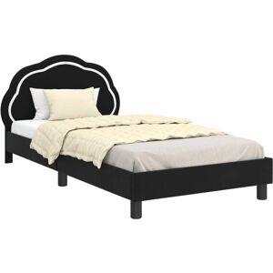 Children's Bed Frame with Headboard Black 80 x 200 cm Velvet vidaXL Children's Bed Frame with Headboard Black 80 x 200 cm Velvet vidaXL