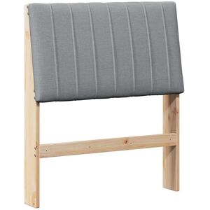 Upholstered Headboard Light Grey 80 cm Solid Pine Wood vidaXL Upholstered Headboard Light Grey 80 cm Solid Pine Wood vidaXL