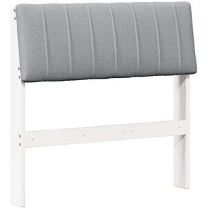 Upholstered Headboard Light Grey 80 cm Solid Pine Wood vidaXL Upholstered Headboard Light Grey 80 cm Solid Pine Wood vidaXL