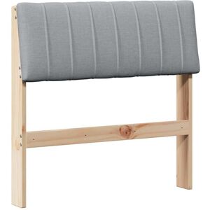 Upholstered Headboard Light Grey 80 cm Solid Pine Wood vidaXL Upholstered Headboard Light Grey 80 cm Solid Pine Wood vidaXL
