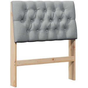 Upholstered Headboard Light Grey 80 cm Solid Pine Wood vidaXL Upholstered Headboard Light Grey 80 cm Solid Pine Wood vidaXL