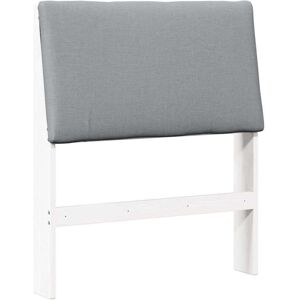 Upholstered Headboard Light Grey 80 cm Solid Pine Wood vidaXL Upholstered Headboard Light Grey 80 cm Solid Pine Wood vidaXL