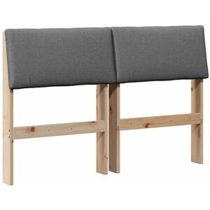 Upholstered Headboard Dark Grey 120 cm Solid Pine Wood vidaXL Upholstered Headboard Dark Grey 120 cm Solid Pine Wood vidaXL