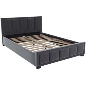 HOME DISCOUNT Vanita 4ft6 Double Modern Fabric Bed Frame, 135 x 190 cm, Dark-Grey HOME DISCOUNT Vanita 4ft6 Double Modern Fabric Bed Frame, 135 x 190 cm, Dark-Grey