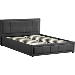 HOME DISCOUNT Vanita 4ft6 Double Modern Fabric Ottoman Bed Frame, 135 x 190 cm, Dark-Grey HOME DISCOUNT Vanita 4ft6 Double Modern Fabric Ottoman Bed Frame, 135 x 190 cm, Dark-Grey