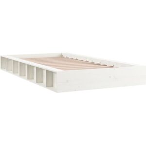 Vidaxl - Bed Frame without Mattress White 120x190 cm Small Double Solid Wood Vidaxl - Bed Frame without Mattress White 120x190 cm Small Double Solid Wood