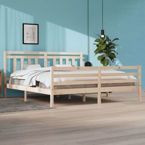 Bed Frame without Mattress 200x200 cm Solid Wood vidaXL Bed Frame without Mattress 200x200 cm Solid Wood vidaXL