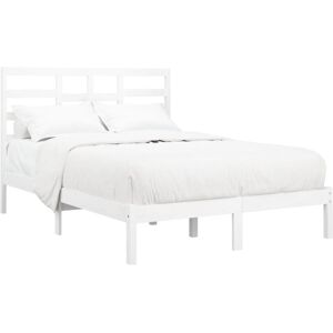 Bed Frame without Mattress White Solid Wood 120x190 cm Small Double vidaXL Bed Frame without Mattress White Solid Wood 120x190 cm Small Double vidaXL