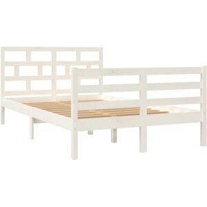 Vidaxl - 3101279 Bed Frame without Mattress White Solid Wood 120x200 cm (810426+814185) Vidaxl - 3101279 Bed Frame without Mattress White Solid Wood 120x200 cm (810426+814185)