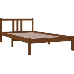 Bed Frame without Mattress Honey Brown Solid Wood 100x200 cm Vidaxl Bed Frame without Mattress Honey Brown Solid Wood 100x200 cm Vidaxl