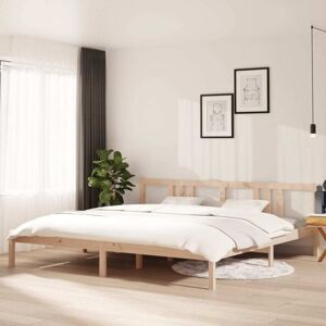 vidaXL Solid Wood Bed - 200x200 cm - Bed Frame vidaXL Solid Wood Bed - 200x200 cm - Bed Frame