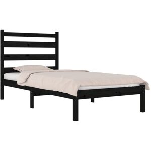 3103642 Bed Frame without Mattress Black Solid Wood 100x200 cm (810011+818409) Vidaxl 3103642 Bed Frame without Mattress Black Solid Wood 100x200 cm (810011+818409) Vidaxl