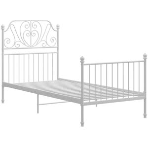 Bed Frame without Mattress White Metal 100x200 cm Vidaxl Bed Frame without Mattress White Metal 100x200 cm Vidaxl