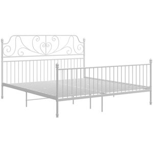 vidaXL Bed Frame White Metal 180x200 cm - Bed Type vidaXL Bed Frame White Metal 180x200 cm - Bed Type