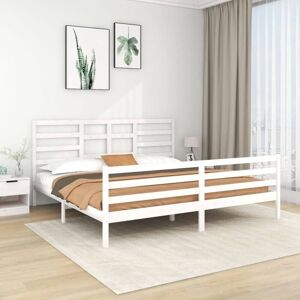 Bed Frame without Mattress White Solid Wood 200x200 cm Vidaxl Bed Frame without Mattress White Solid Wood 200x200 cm Vidaxl