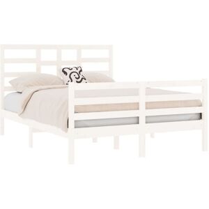 Bed Frame without Mattress White Solid Wood 120x190 cm Small Double Vidaxl Bed Frame without Mattress White Solid Wood 120x190 cm Small Double Vidaxl