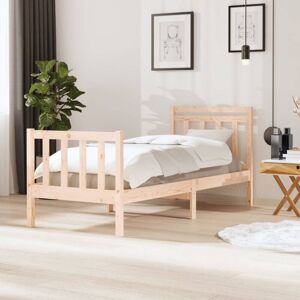Bed Frame without Mattress Small Single Solid Wood vidaXL Bed Frame without Mattress Small Single Solid Wood vidaXL