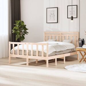 Bed Frame without Mattress Double Solid Wood vidaXL Bed Frame without Mattress Double Solid Wood vidaXL