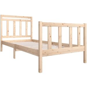 3100709 Bed Frame without Mattress Solid Wood 100x200 cm (810072+814079) vidaXL 3100709 Bed Frame without Mattress Solid Wood 100x200 cm (810072+814079) vidaXL