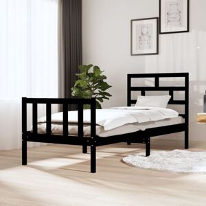 Bed Frame without Mattress Black Solid Wood Pine Small Single Vidaxl Bed Frame without Mattress Black Solid Wood Pine Small Single Vidaxl