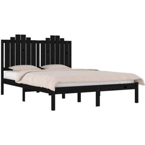 Vidaxl - 3103802 Bed Frame without Mattress Black Solid Wood 200x200 cm (810041+818494) Vidaxl - 3103802 Bed Frame without Mattress Black Solid Wood 200x200 cm (810041+818494)